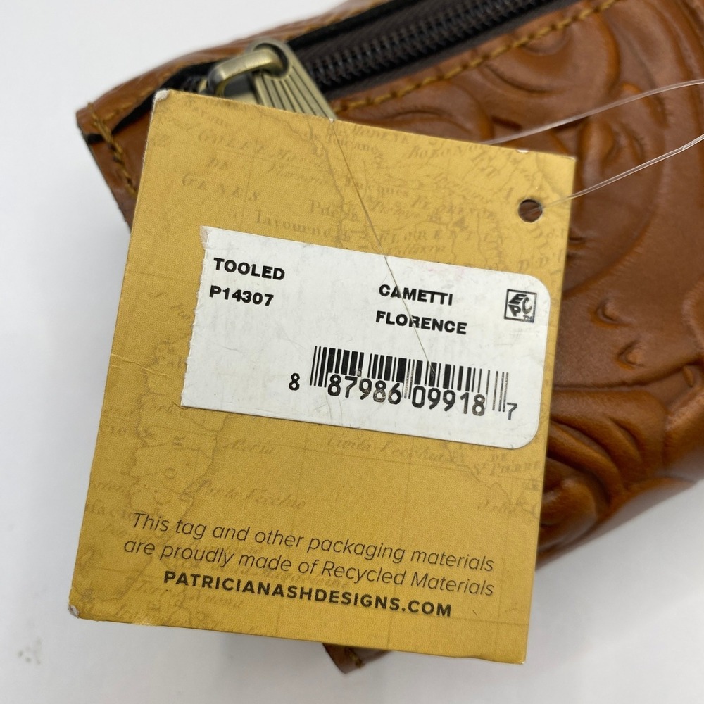 Patricia Nash Cametti Tooled Leather RFID Trifold Wallet Florence Tan Brown NWT - Picture 3 of 7